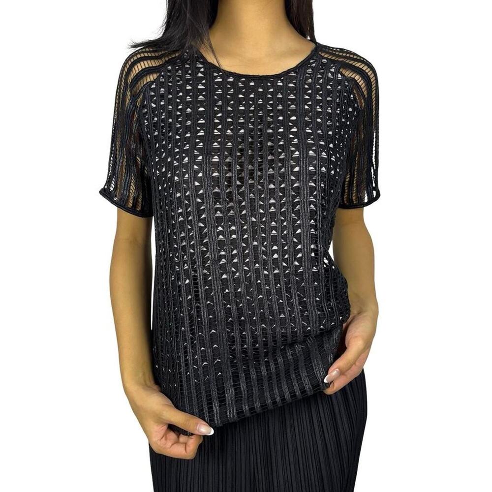 Vivienne Tam Pinstripe Black Top
